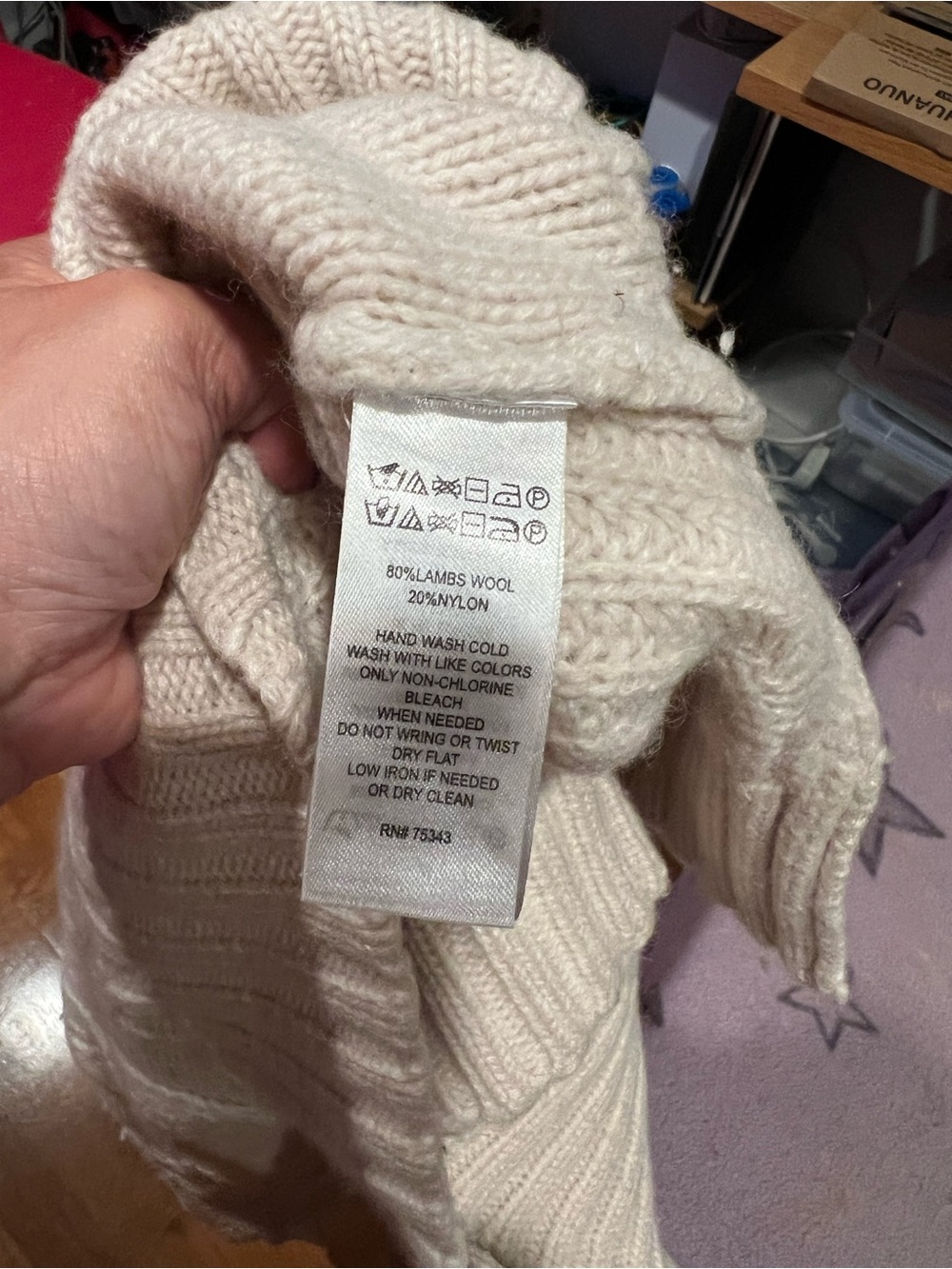 Cozy Cable Knit Crewneck Sweater - Cream - Picture 4 of 5